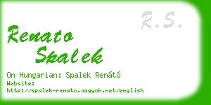 renato spalek business card